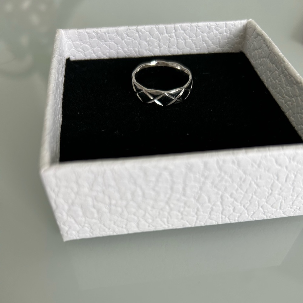 Quilted ring - Chanel Style - Size 7